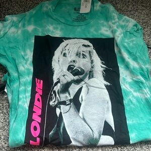 Green tye dye blondie retro tee 2XL